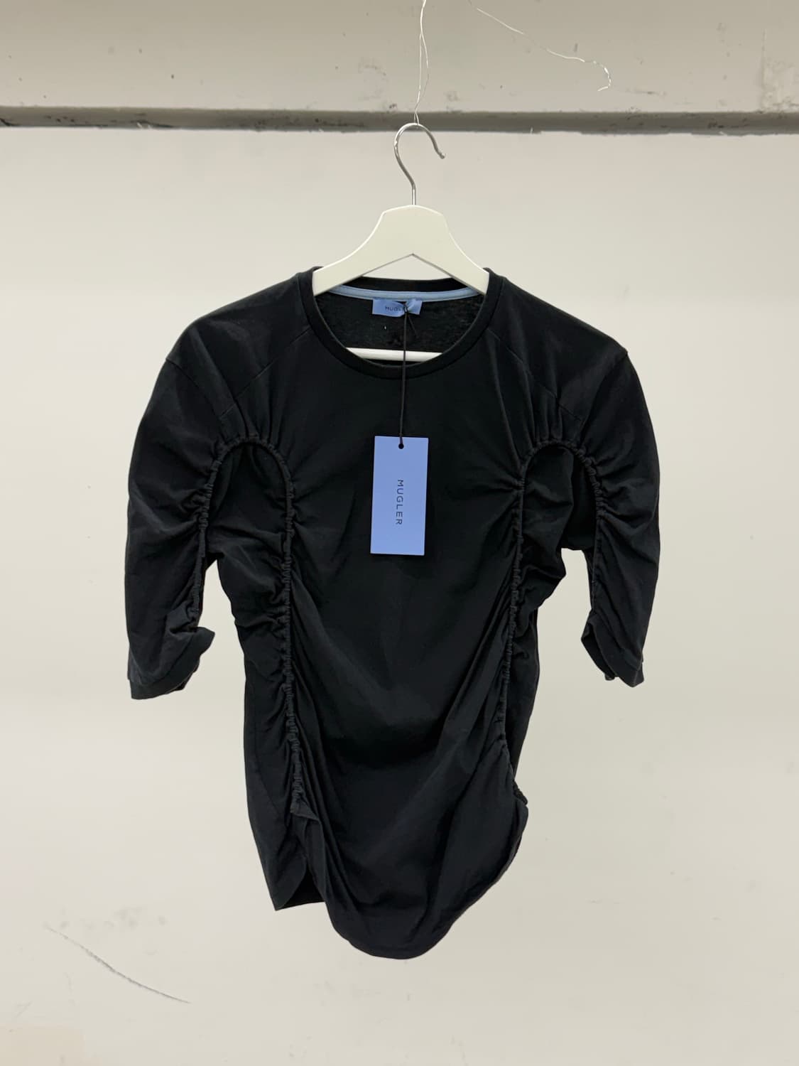 Mugler / black gathered T shirt / XL 상품이미지2