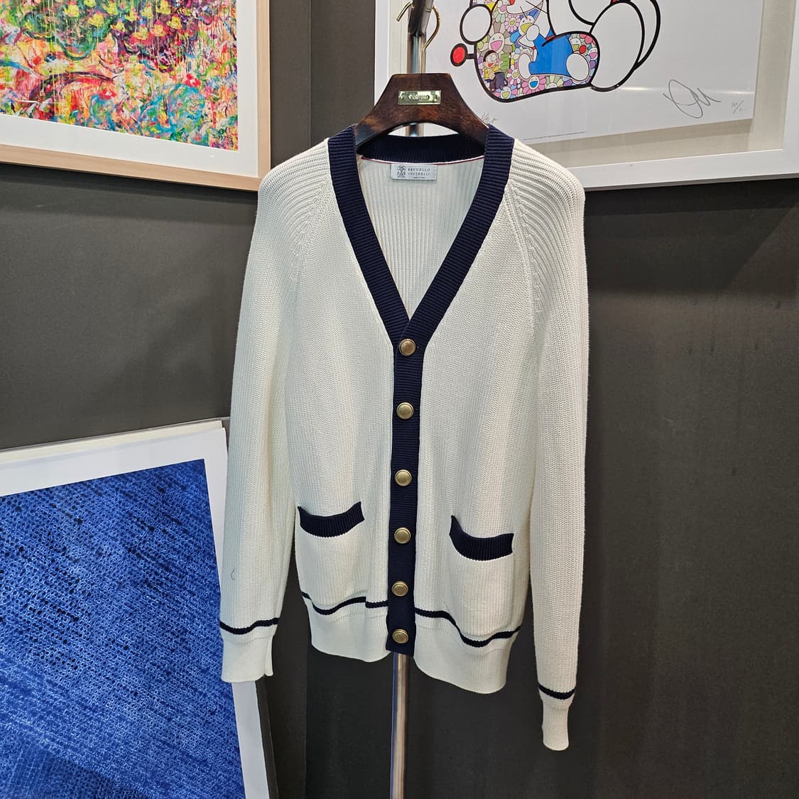 브루넬로 쿠치넬리 금장 스테디라인 코튼 가디건 상품이미지1