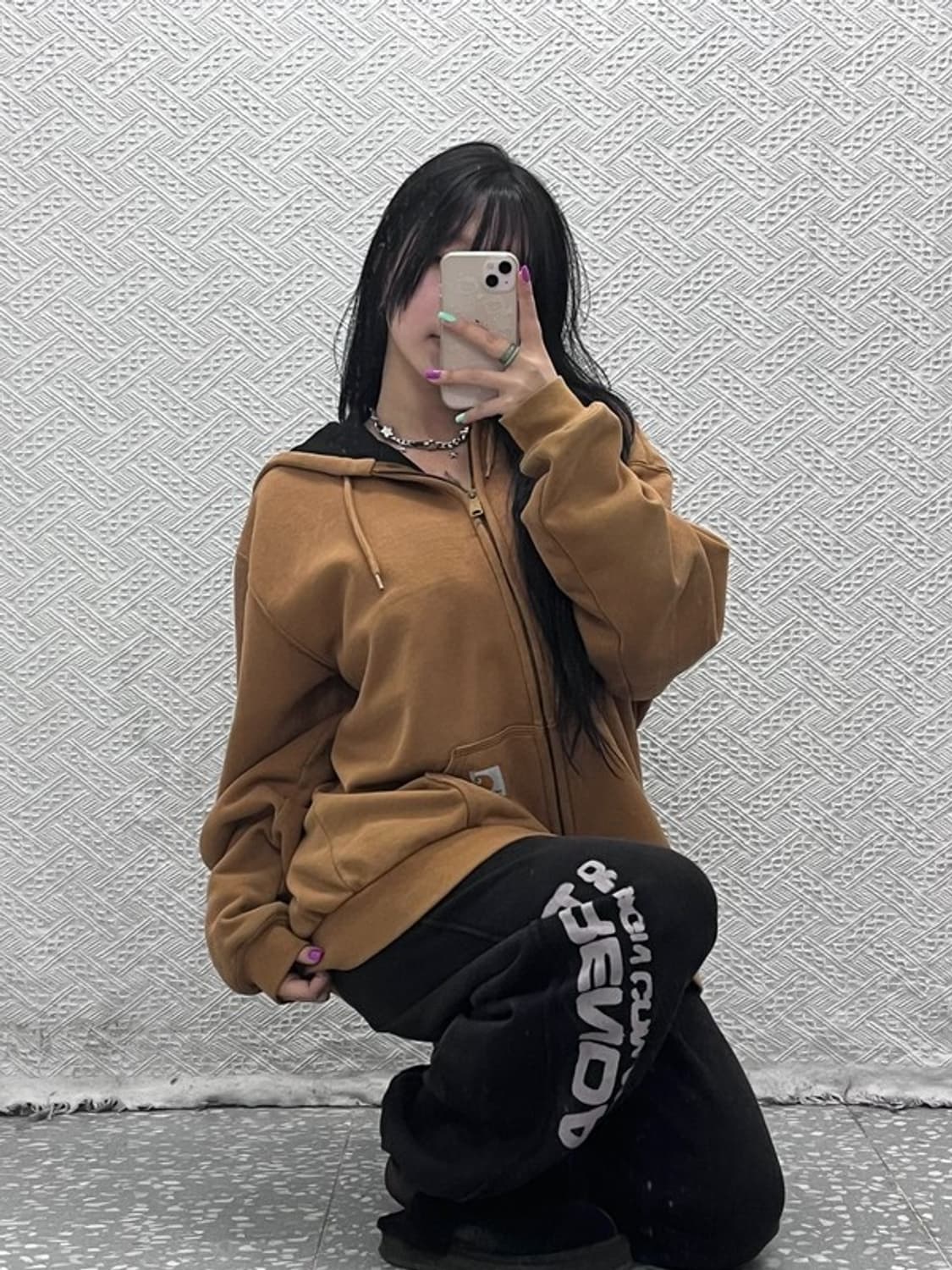 칼하트 써멀 빈티지 오버핏 후드집업 L C06883 상품이미지1