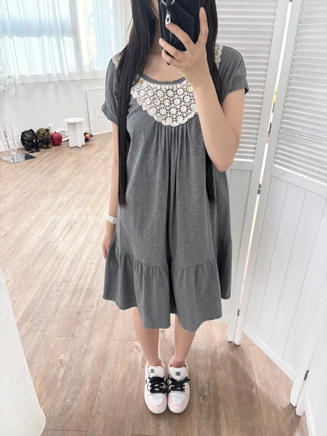 수나오쿠와하라 비즈레이스 원피스 상품이미지2