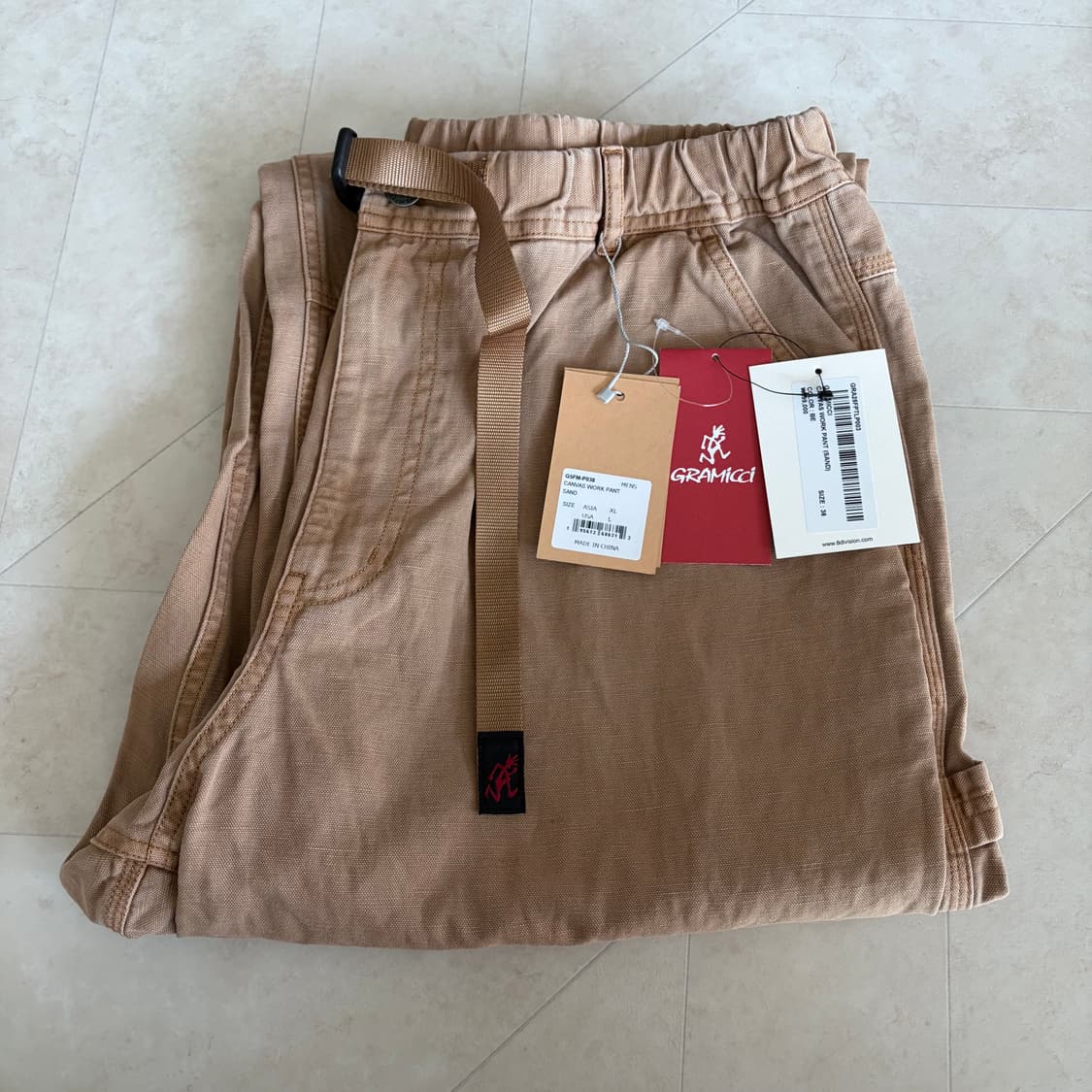 새상품(36)그라미치 캔버스 워크 팬츠 샌드 Gramicci 상품이미지4