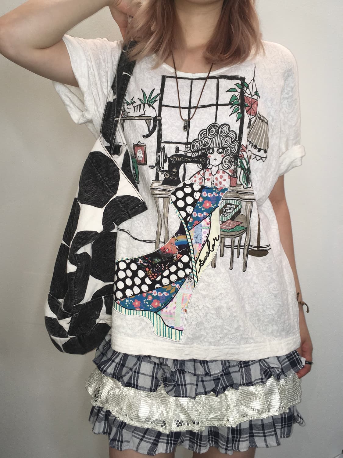 scolar Japanese bobtail patch t shirt 상품이미지2