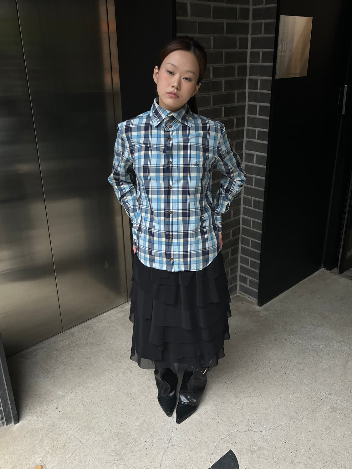 Hiroko Bis 히로코비스 레이어드 프릴 스커트 상품이미지3