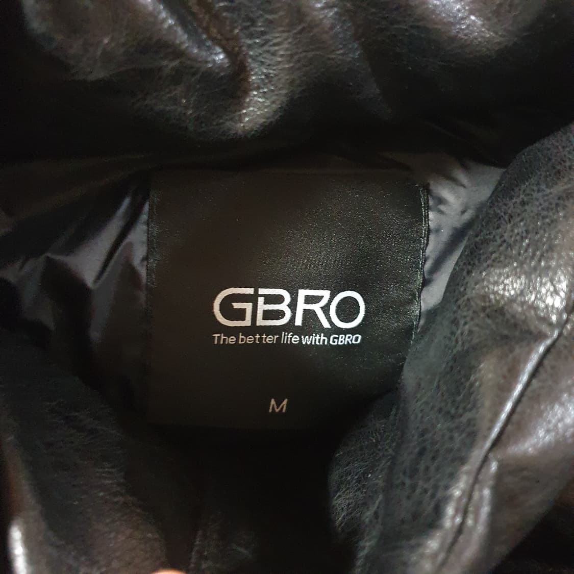 새상품 M 짐브로 헤비 레더 패딩 상품이미지5