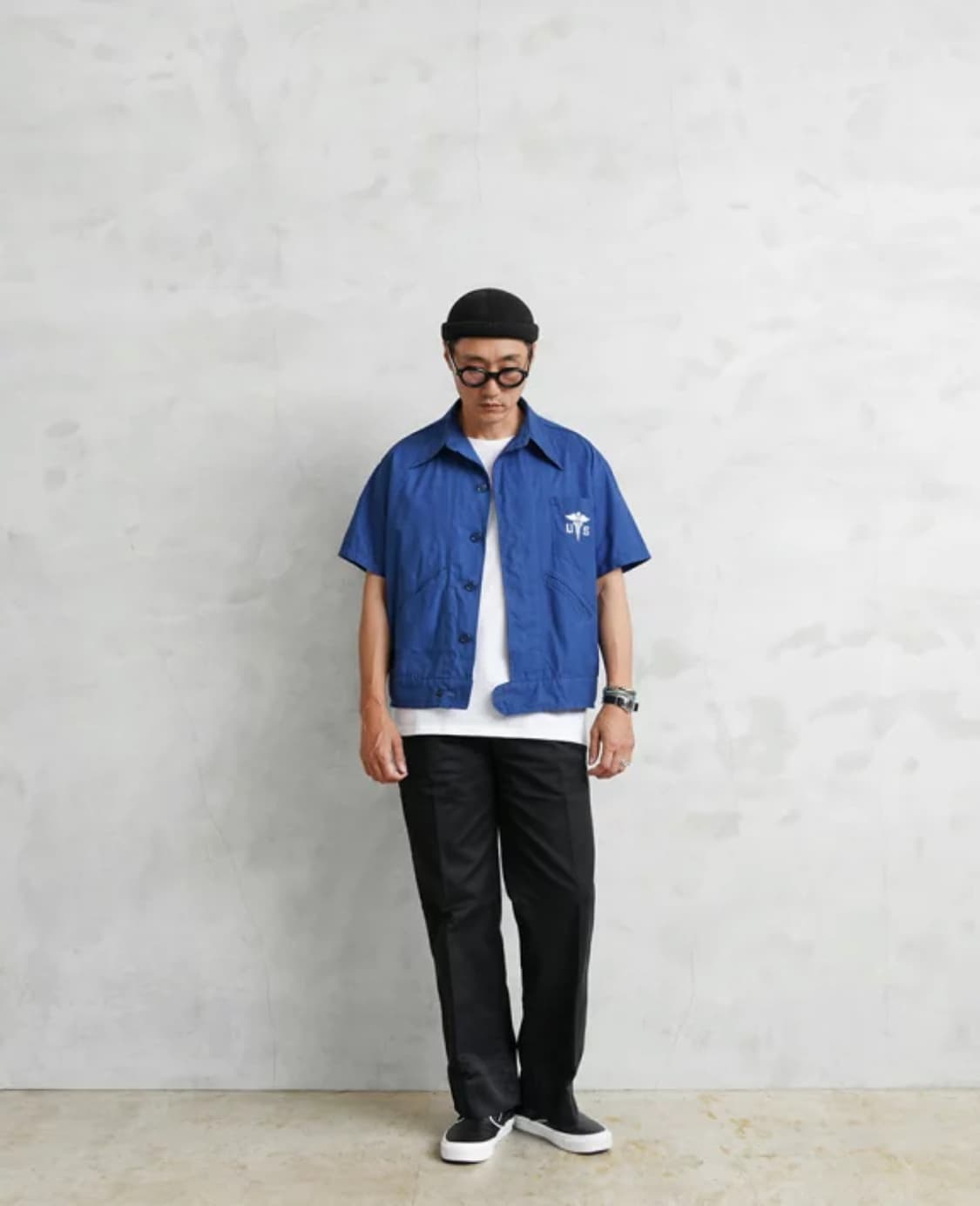 53년 미군 한국전쟁 메디컬 반팔 셔츠 블루, 자켓 M (105상당) 상품이미지1