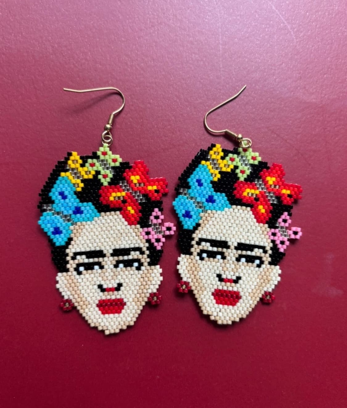 🎨 프리다 칼로 비즈 귀걸이 상품이미지1