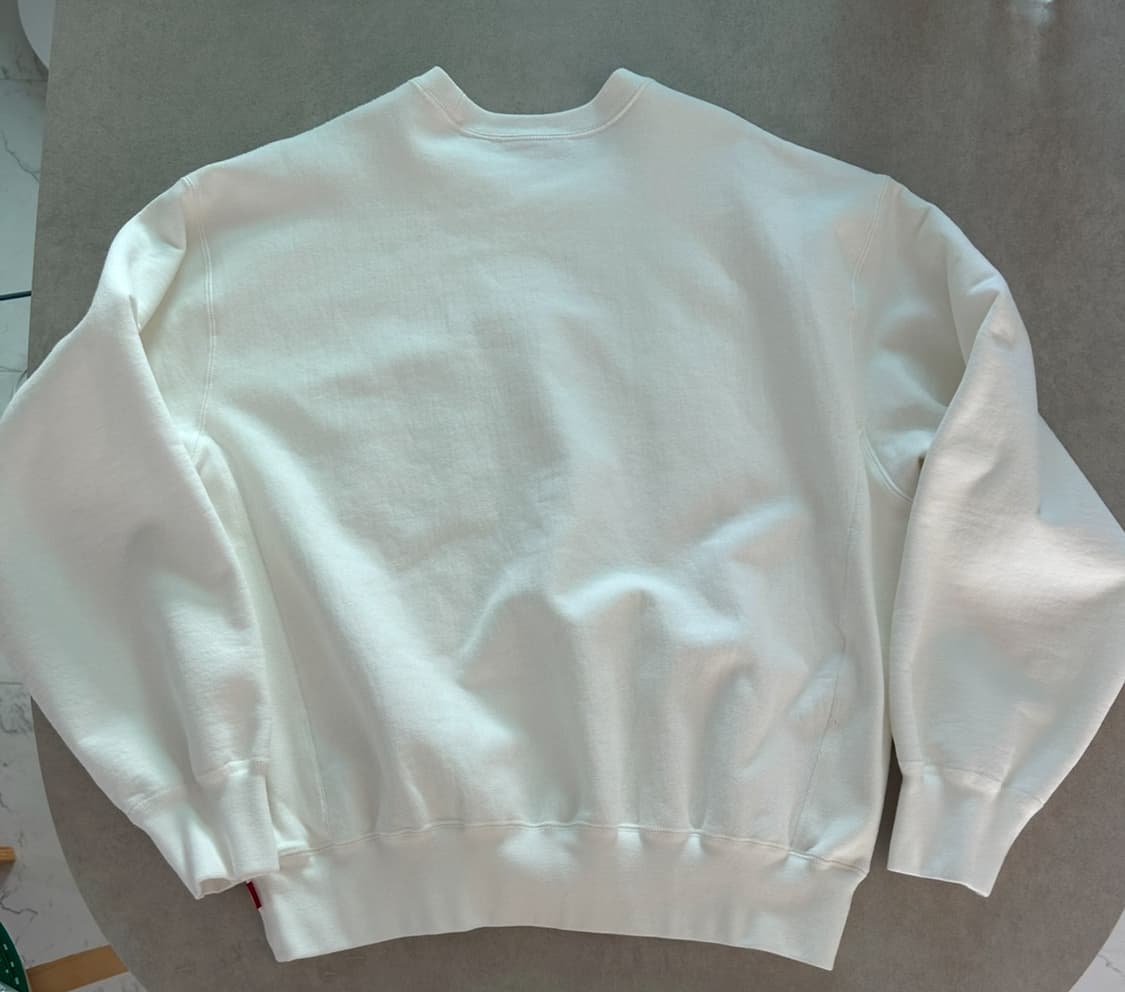 슈프림 워시드 박스 로고 크루넥 화이트 상품이미지2