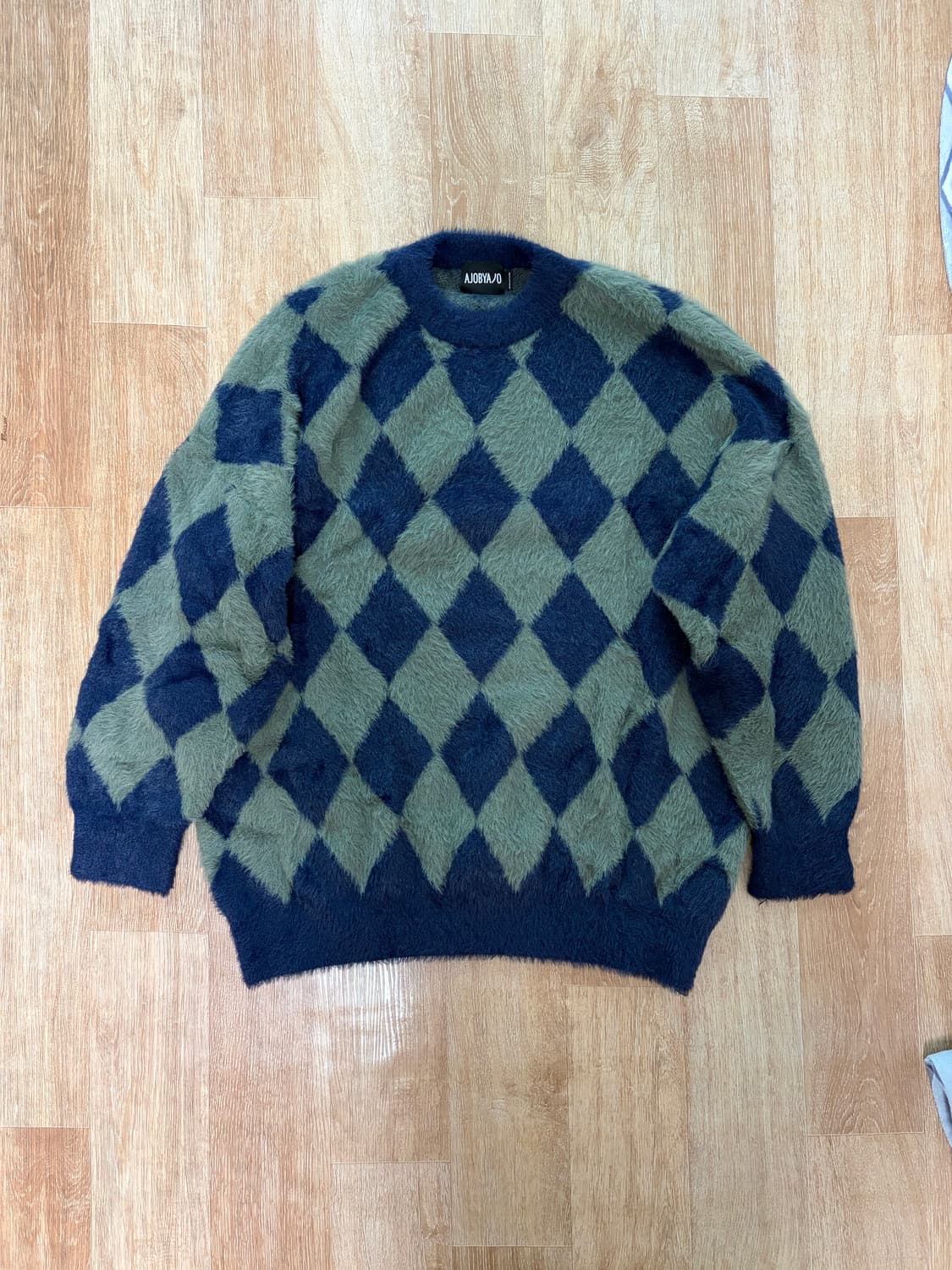 아조바이아조 체크 오버사이즈 스웨터 상품이미지2