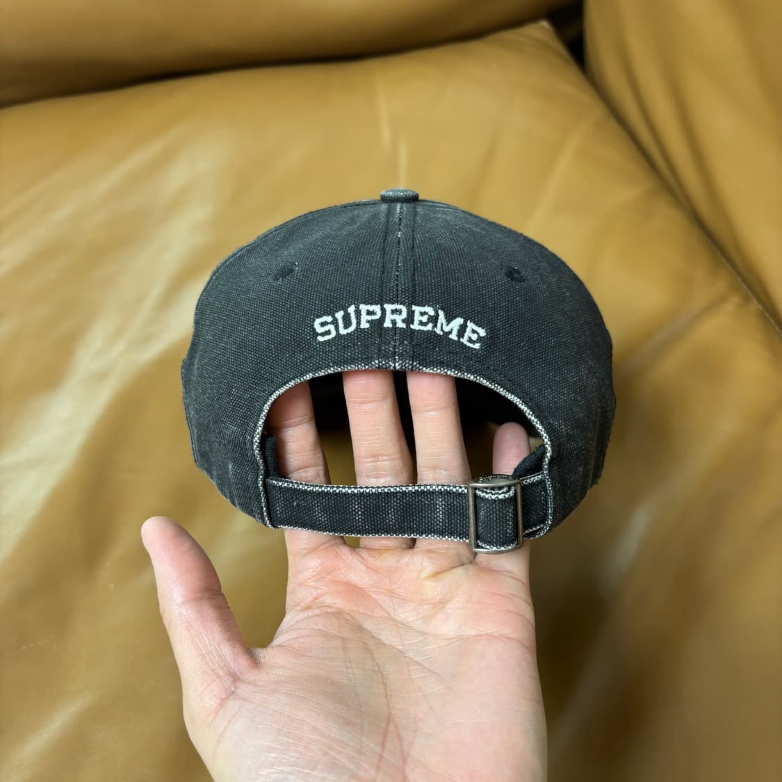 슈프림 S로고 6패널 볼캡 모자 피그먼트 워시드 블랙 상품이미지7