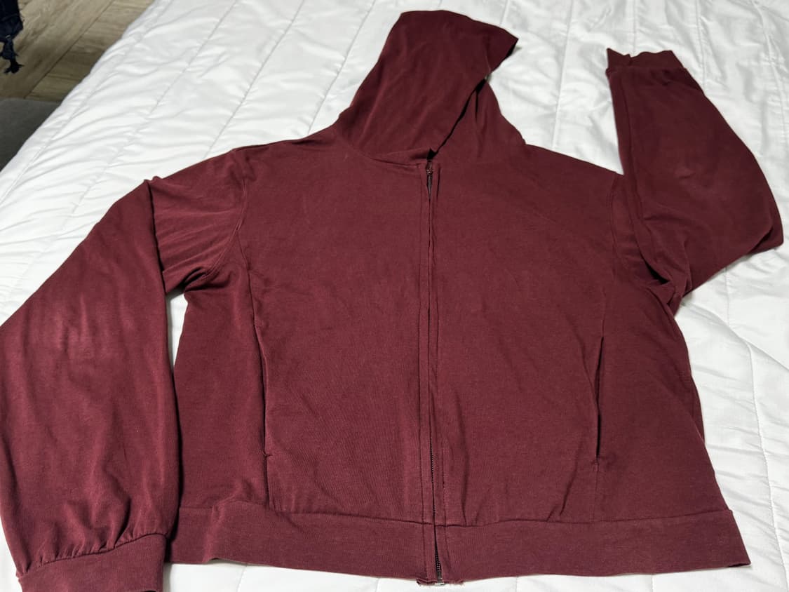 머듈 후드집업 버건디 1사이즈 상품이미지1