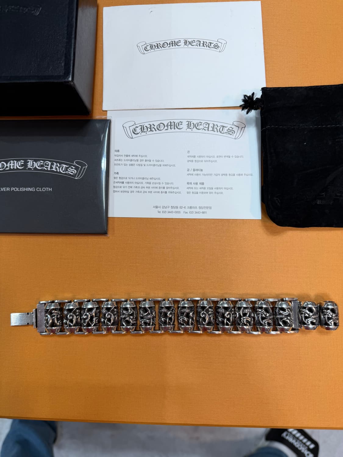 크롬하츠 정품 셀틱룰러팔찌 국내 백화점 인보이스 풀구성품 팝니다.!! 상품이미지2
