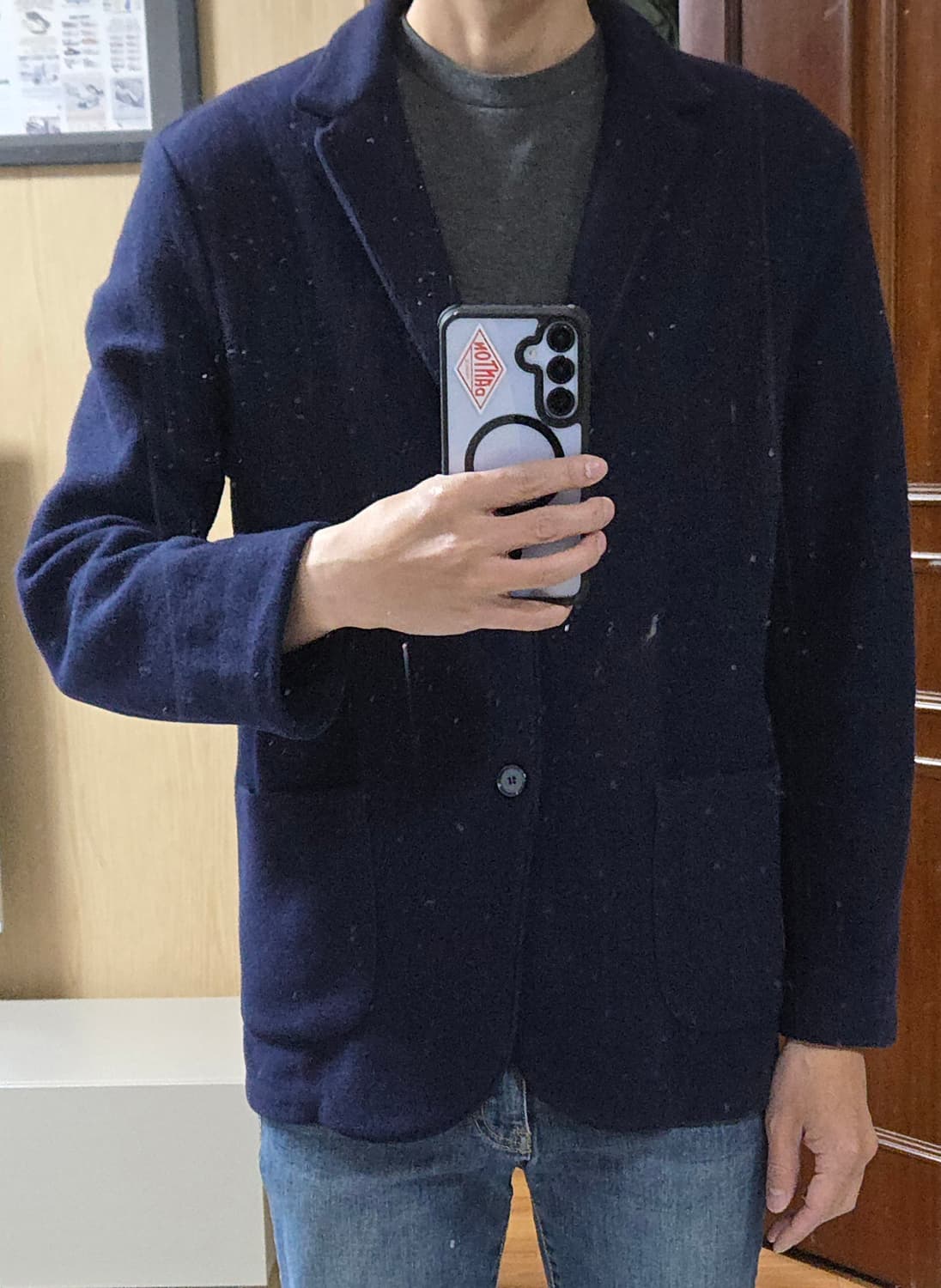 (착샷) 샌프란시스코마켓 니트 싱글 브레스티드 자켓 TBRM 상품이미지8