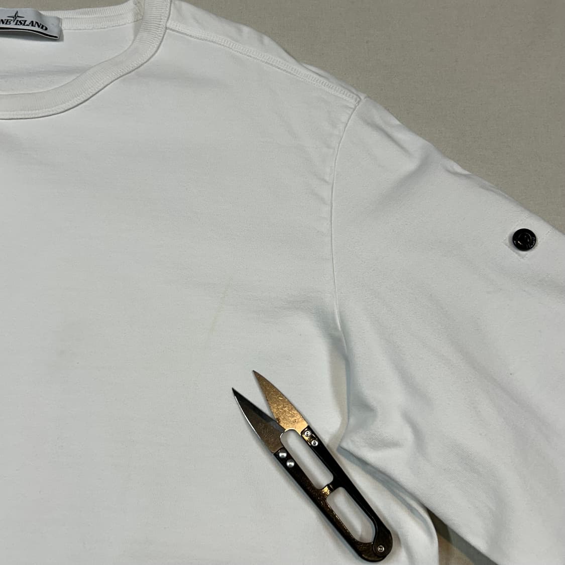 XXL) 스톤아일랜드 화이트 롱슬리브 긴팔 티셔츠 와펜X 상품이미지3