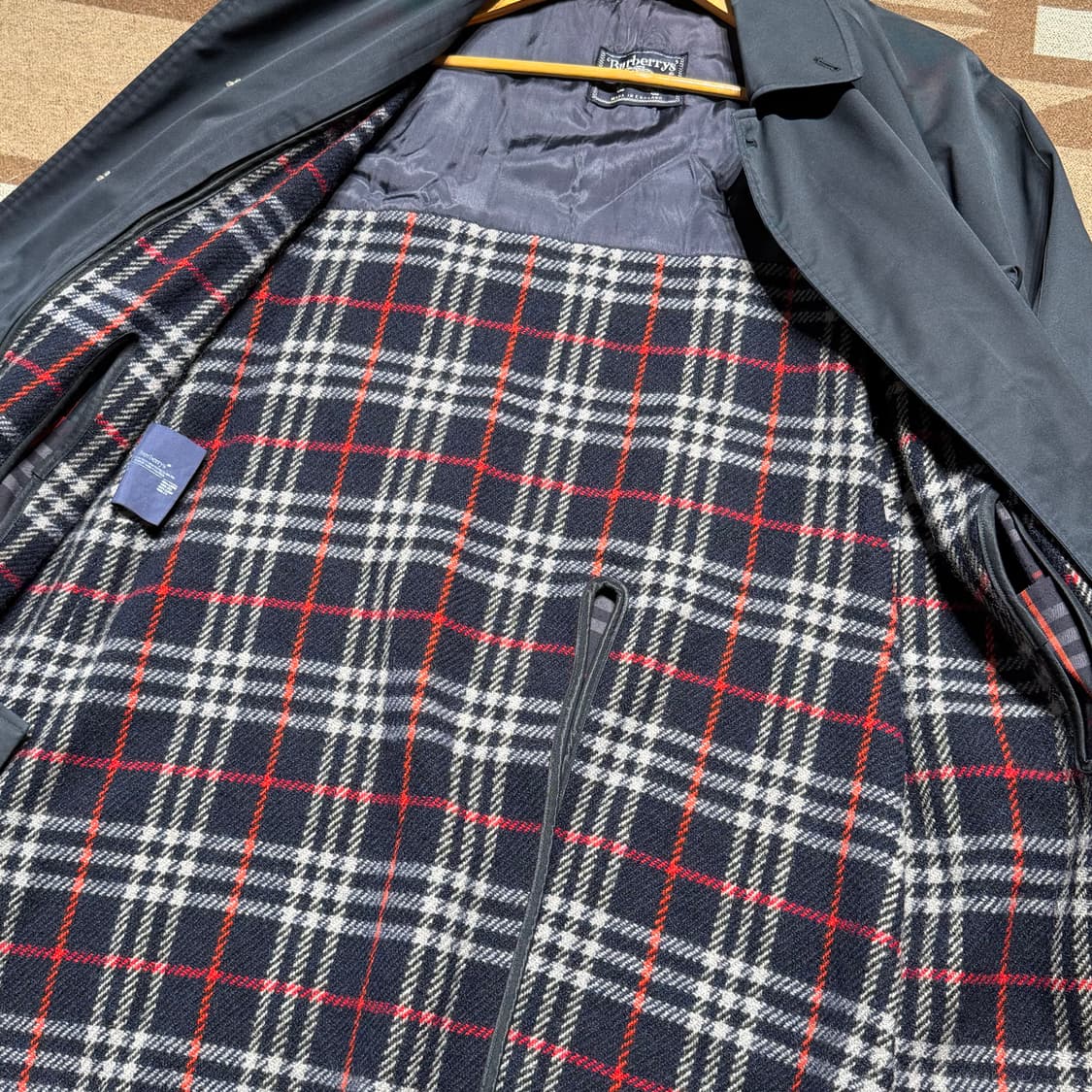 버버리 남성 네이비 트렌치 코트 L 상품이미지6