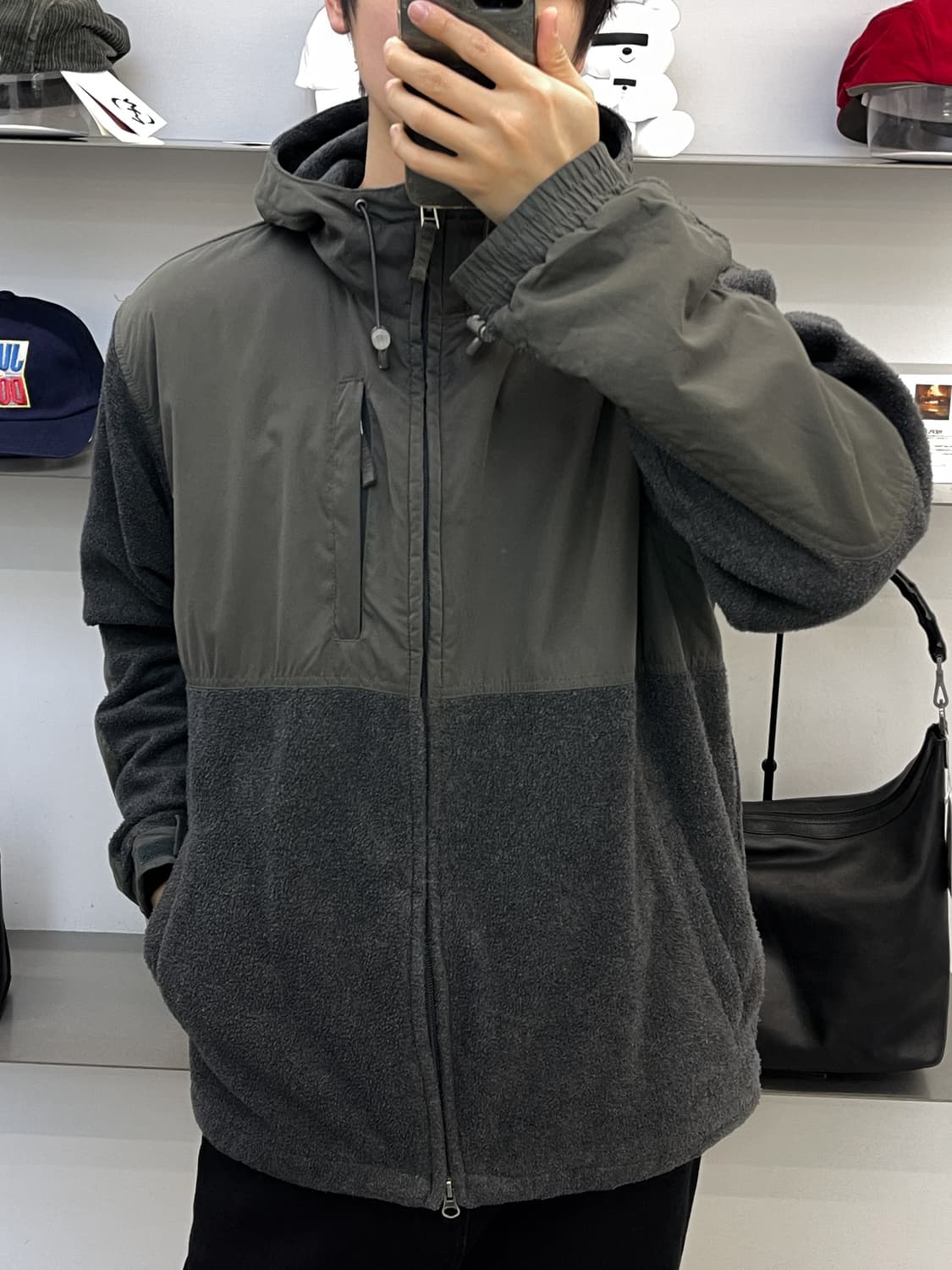 스투시 2000s 스탁 로고 후드 플리스 자켓 상품이미지2