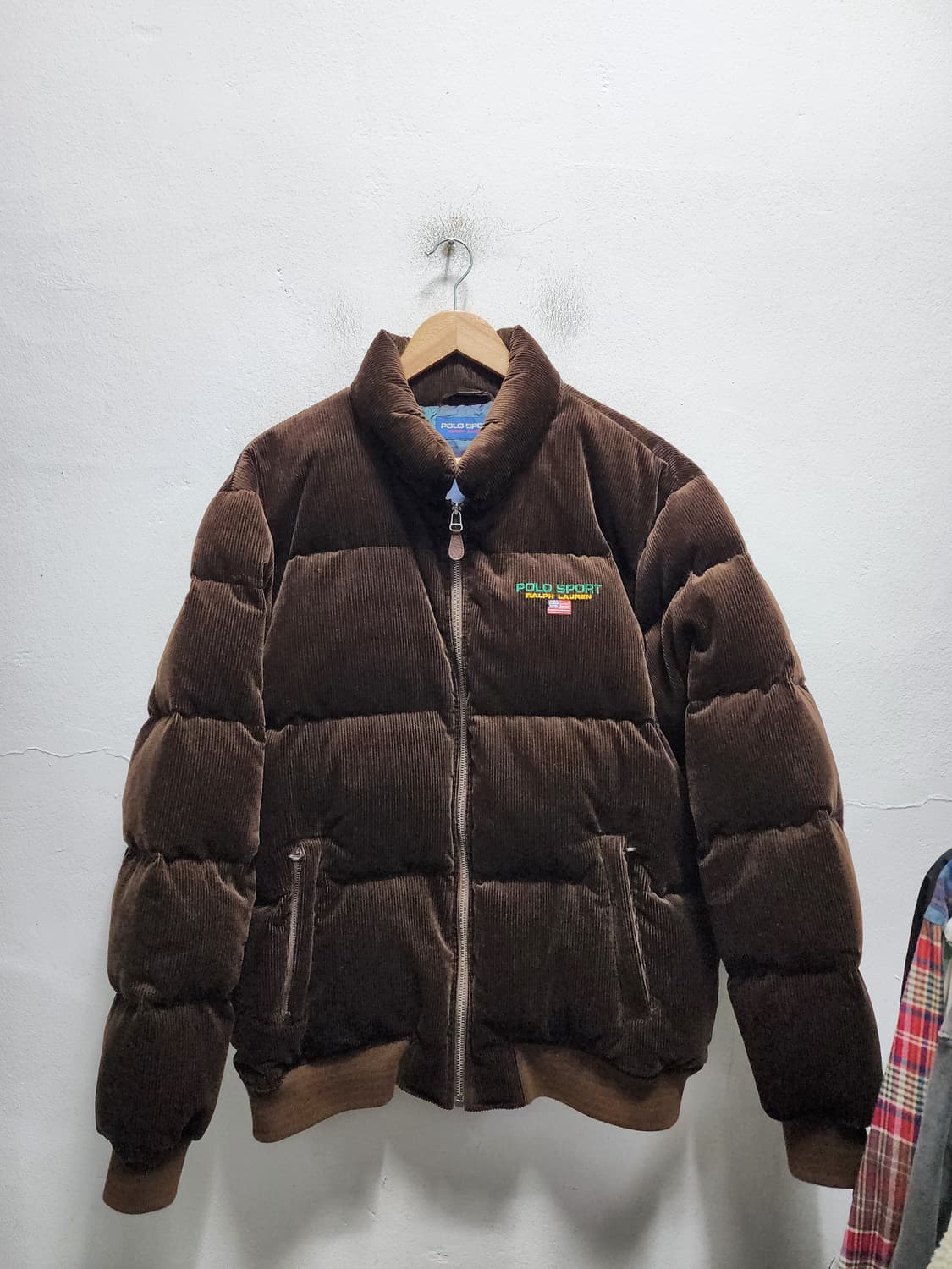 폴로스포츠 코듀로이 브라운 패딩 자켓 상품이미지1