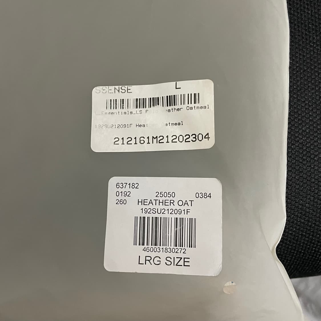 피어오브갓 에센셜/ 체스트 로고 폴로 티셔츠 헤더 오트밀/ L 상품이미지9