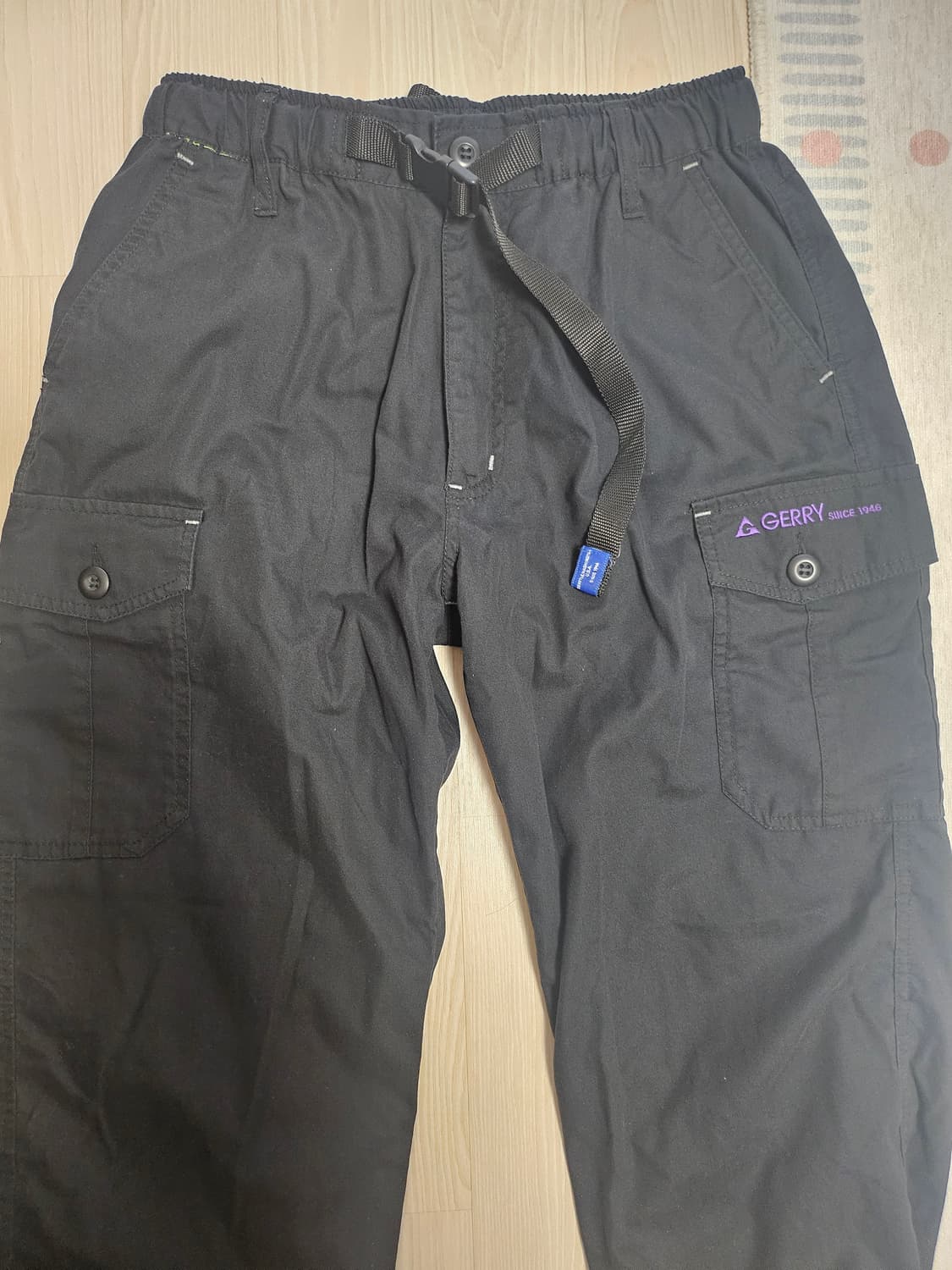 제리 블랙 색상 카고 조거 팬츠 상품이미지2