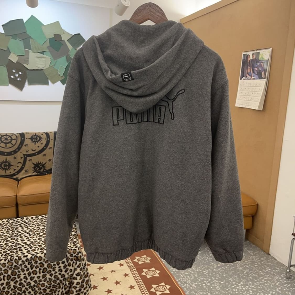 퓨마 캐주얼 빈티지 오버핏 후리스 후드집업 M C09144 상품이미지4