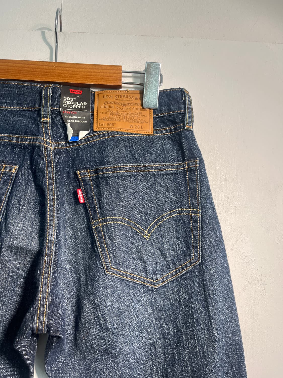 (새 상품) Levi’s 505 진청 8부 데님 28 상품이미지10