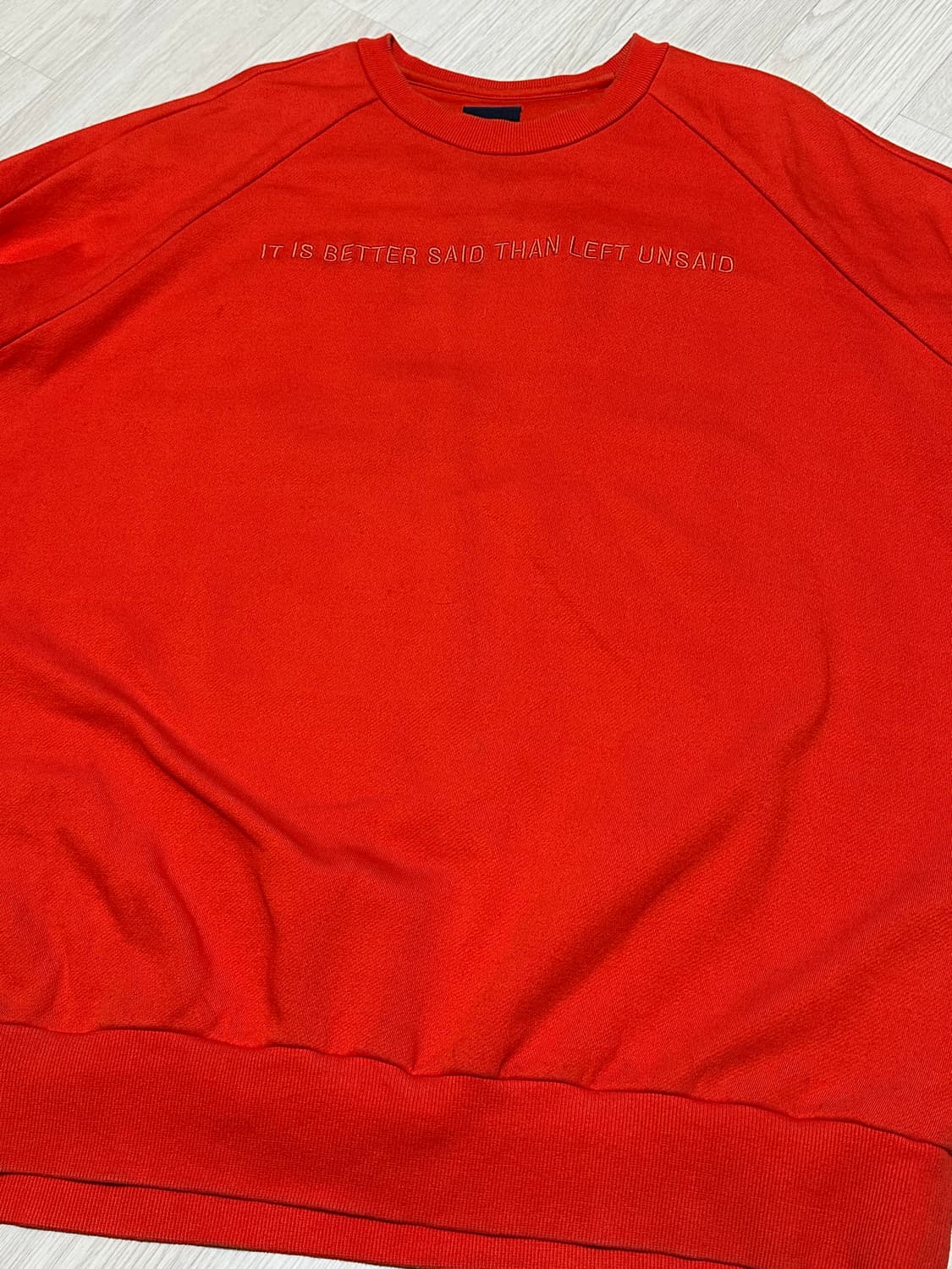 18SS 준지 JUUN.J 백프린팅 오버핏 맨투맨 오렌지 상품이미지8