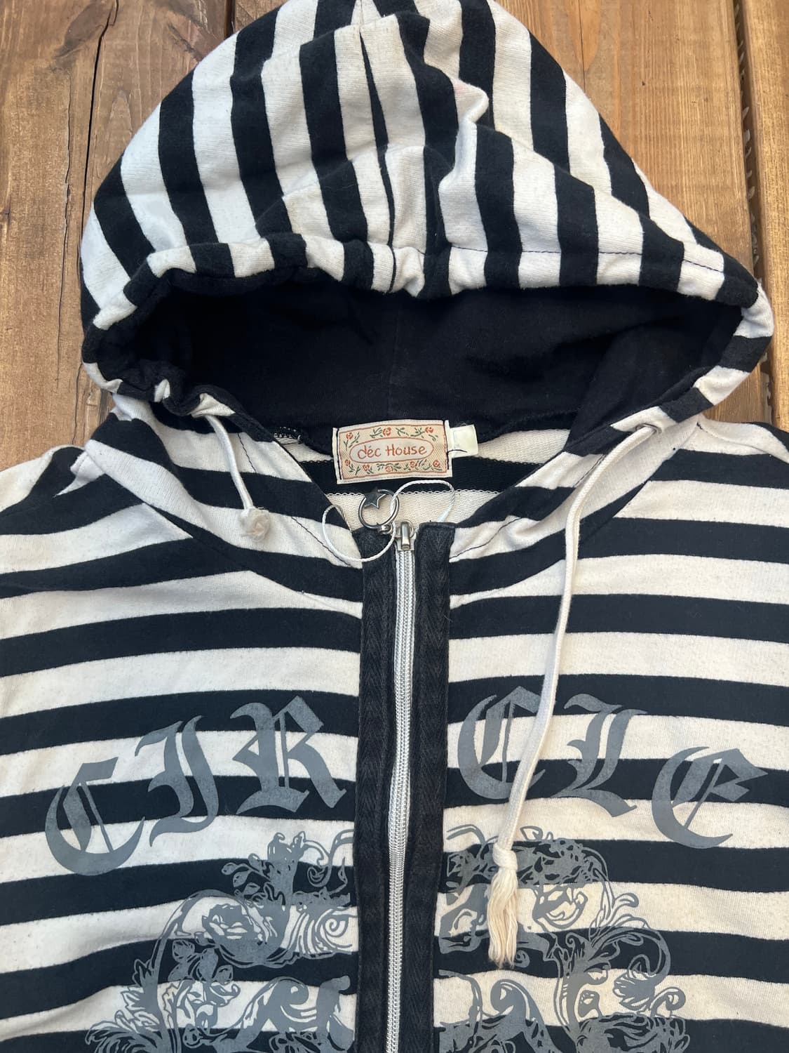 펑크 블랙 스트라이프 후드집업 상품이미지8