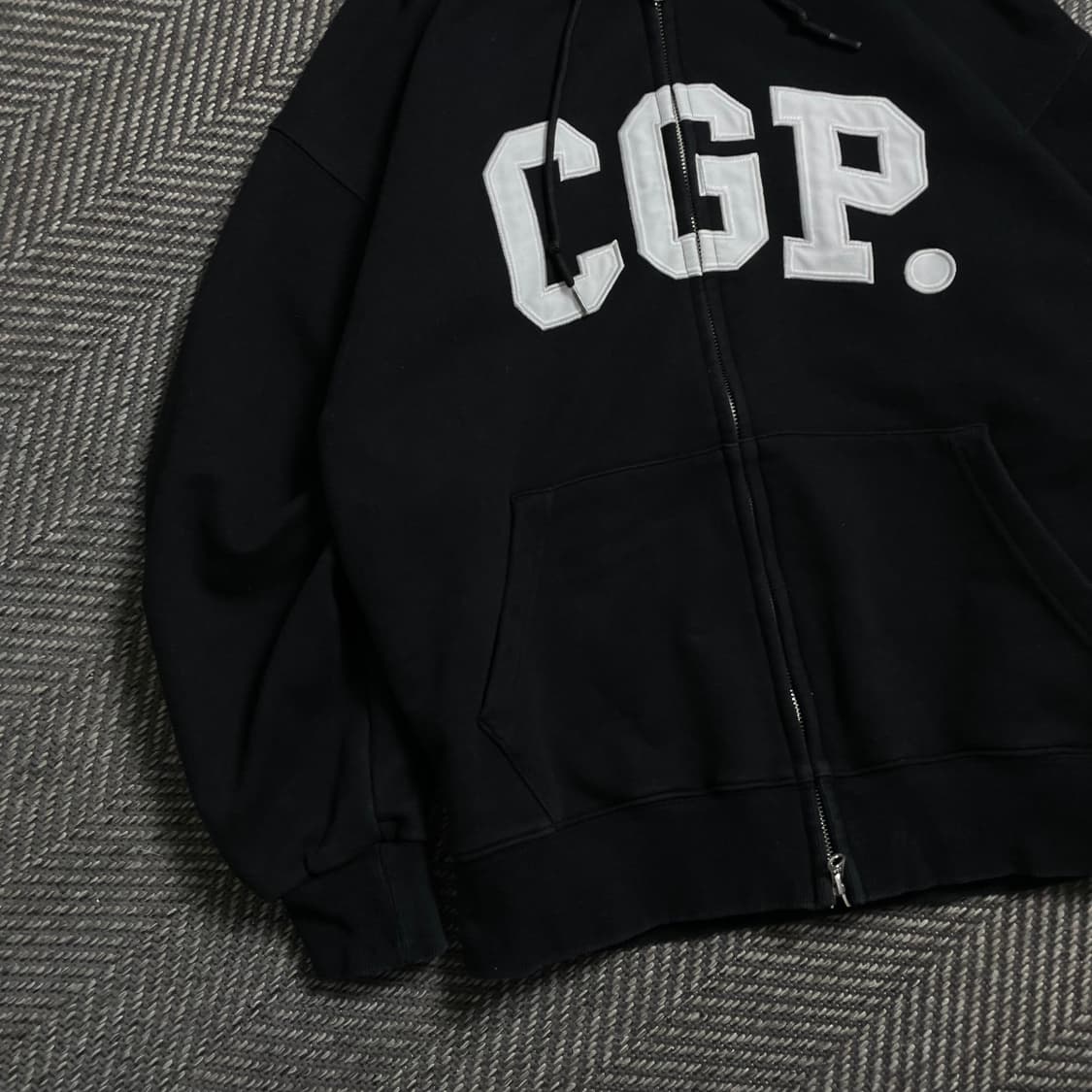 코드그라피 CGP 빅로고 후드집업 블랙y 4551 상품이미지3