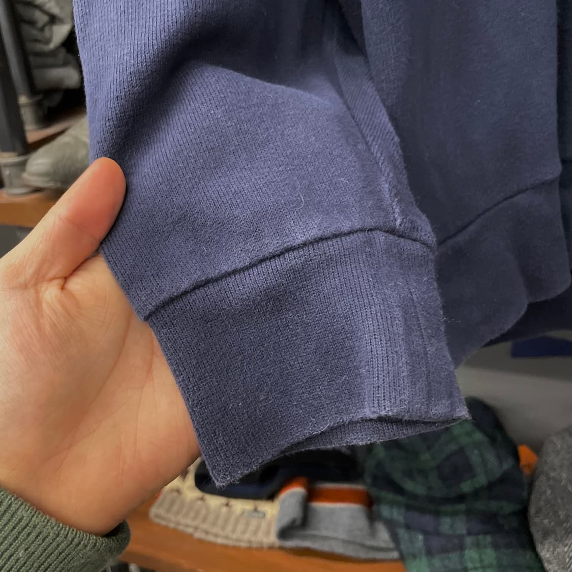 폴로 랄프로렌 신형 라벨 숄카라 버튼 니트 스웨터 상품이미지4