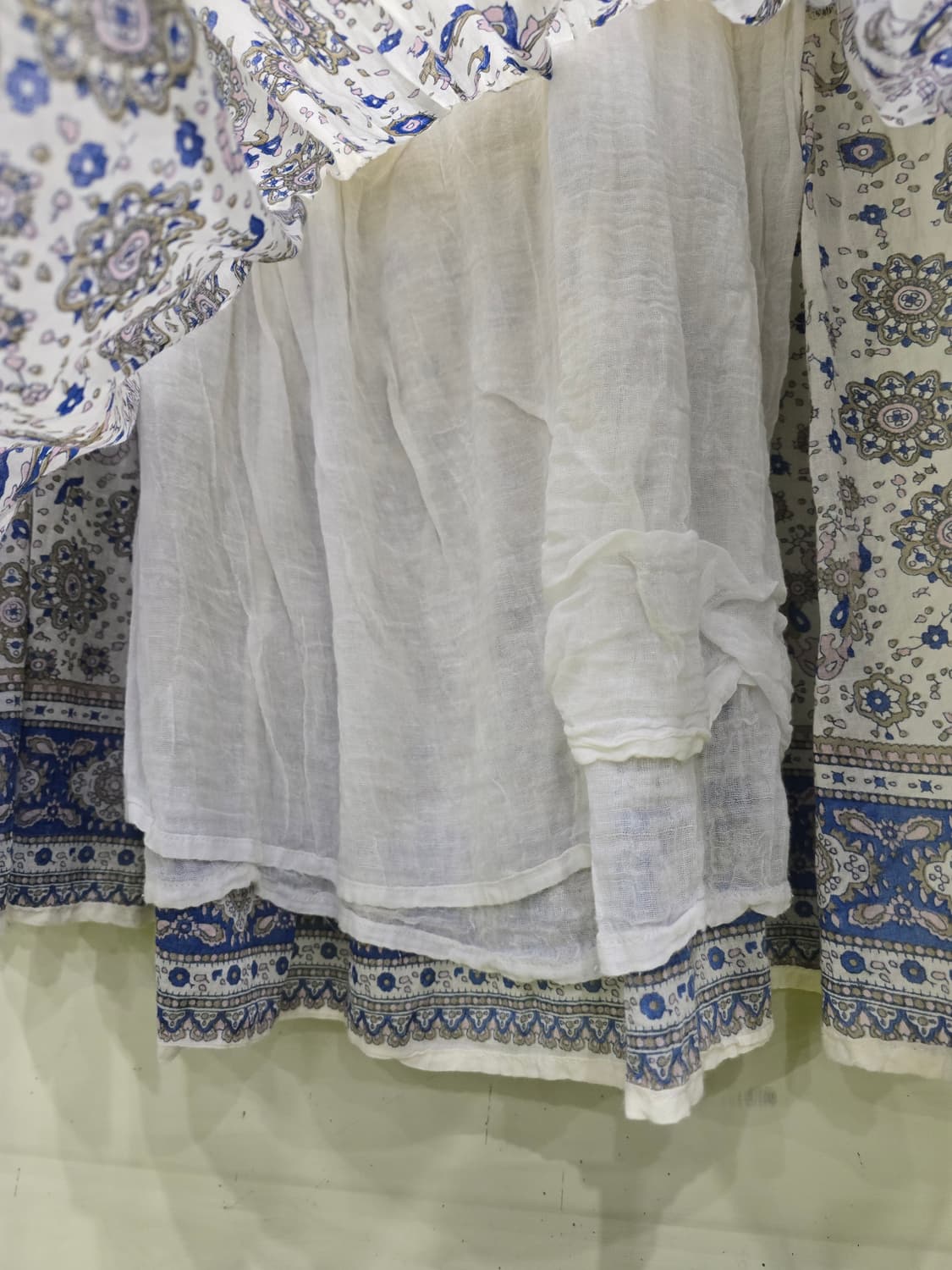 fika 플라워 패턴 롱 스커트 레이스 아이보리 상품이미지3