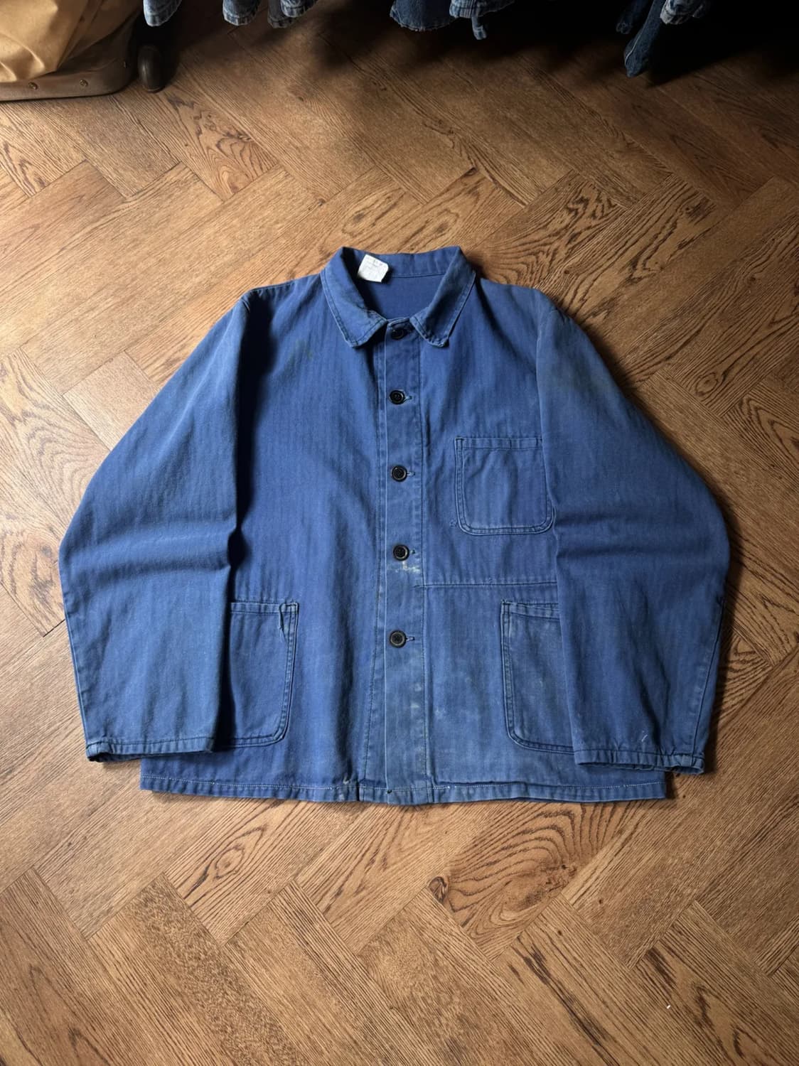 [L]빈티지 페이딩 HBT 프렌치 워크자켓 상품이미지1