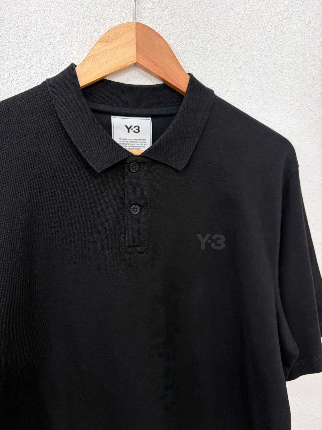 Y-3 블랙 PK 반팔 카라티 상품이미지2