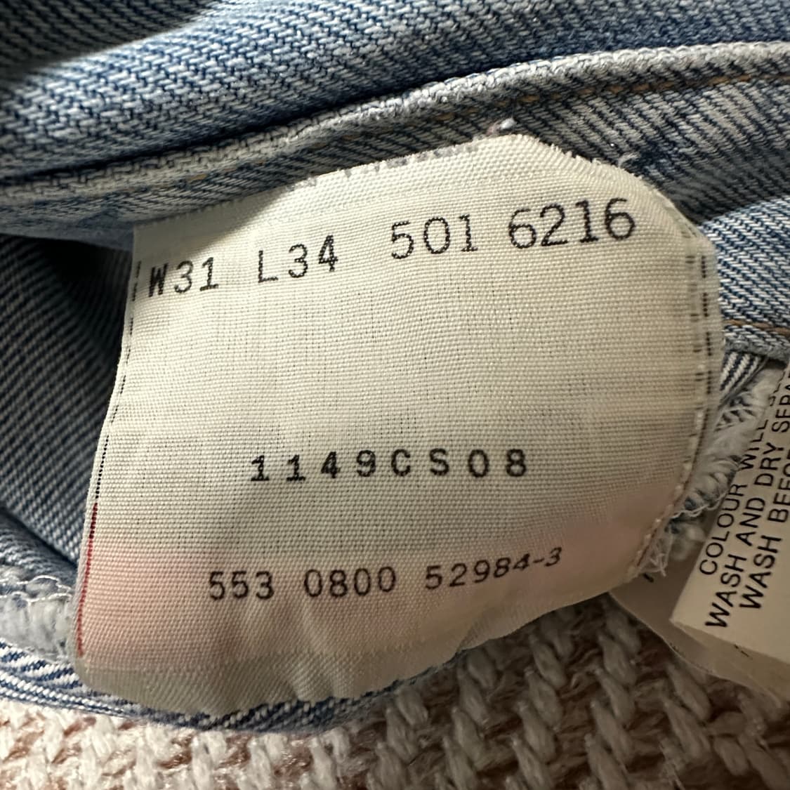 LEVI'S 501 00's usa made vintage jeans 상품이미지6