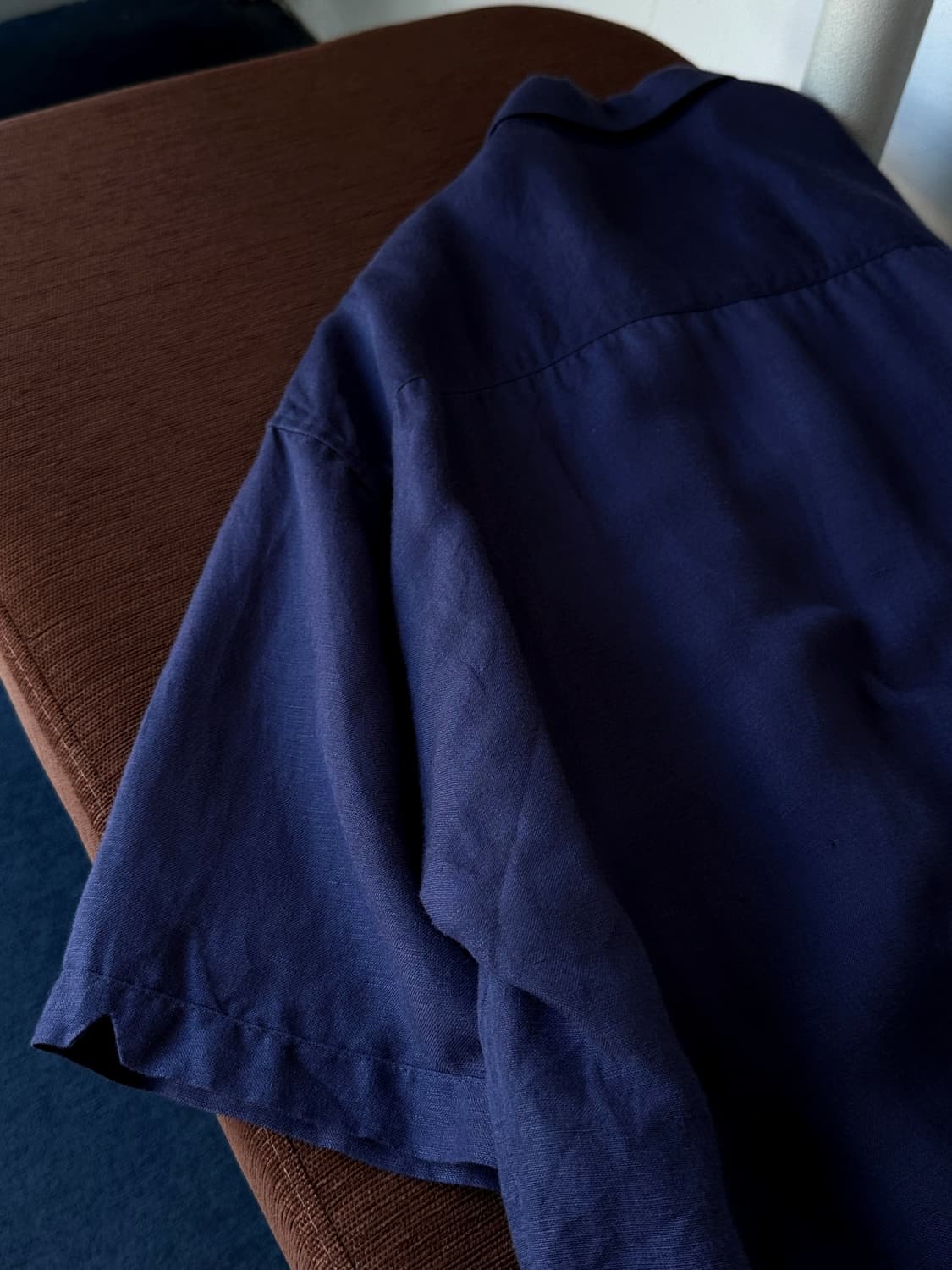 Natural linen rayon guayabera shirt 상품이미지7