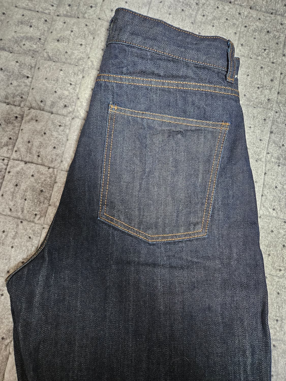 비슬로우 원턱 셀비지 데님 팬츠 인디고 상품이미지4