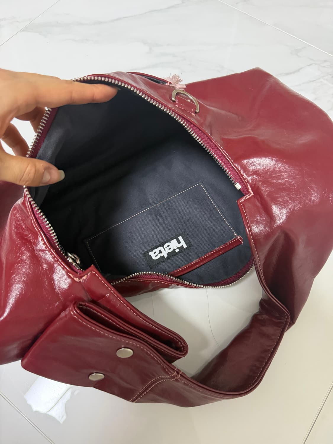 히에타 티나 체리레드 숄더백 상품이미지4