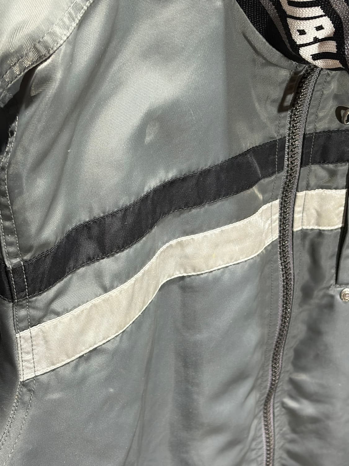 L FUBU 푸부 레터링 라인 다크실버 나일론 자켓 상품이미지7