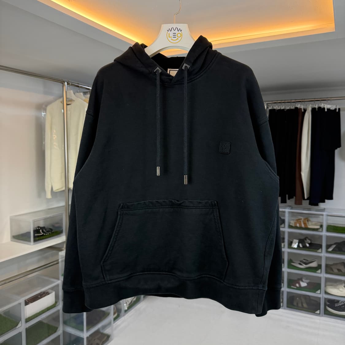 [리오브전포점] 우영미 스웨잉 플라워 백로고 후드 50 상품이미지2