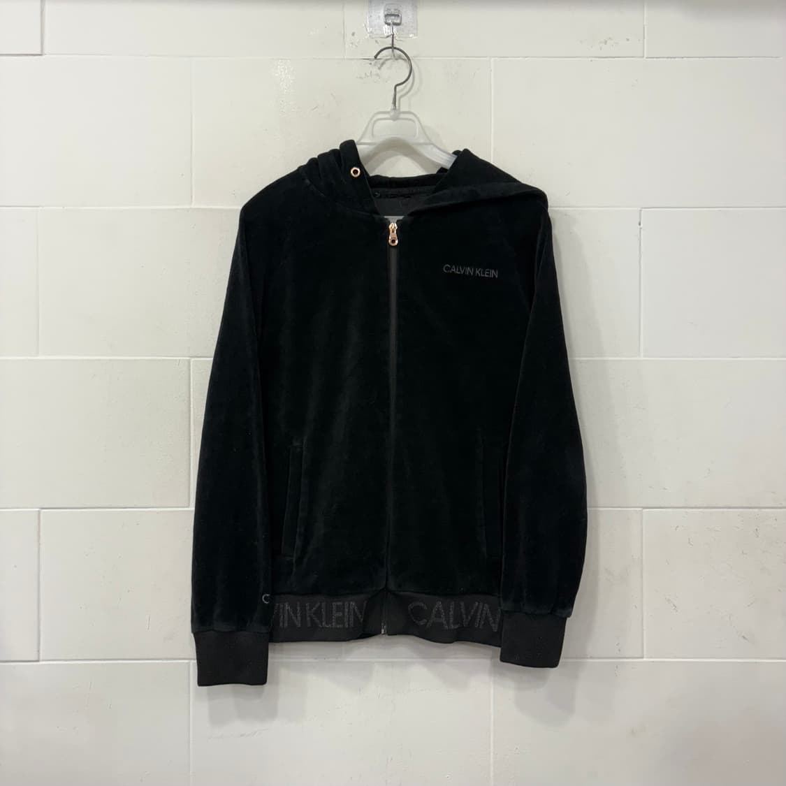 캘빈클라인 벨벳 후드집업 상품이미지1