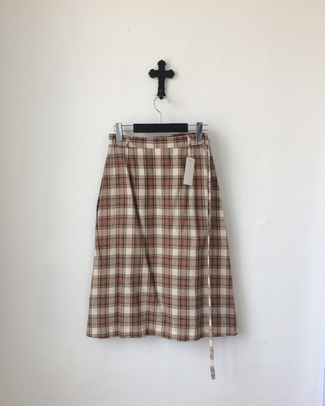 Check pattern wrap skirt 상품이미지2