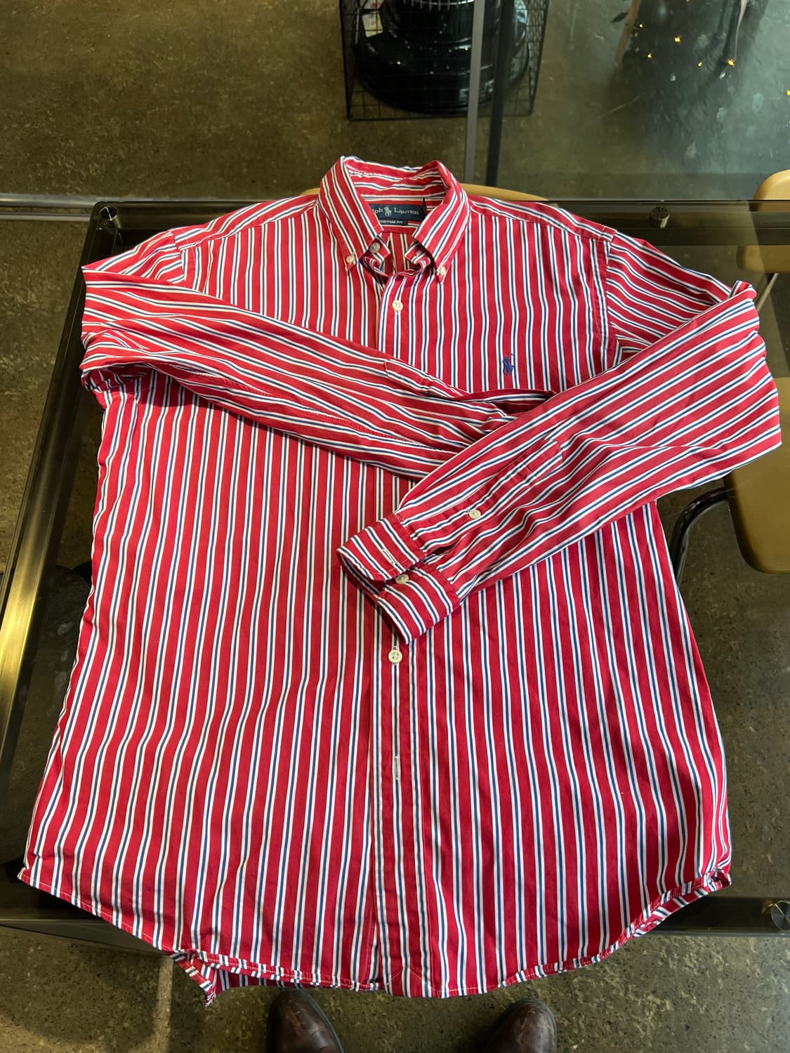 폴로) 스트라이프 셔츠 m사이즈 상품이미지1