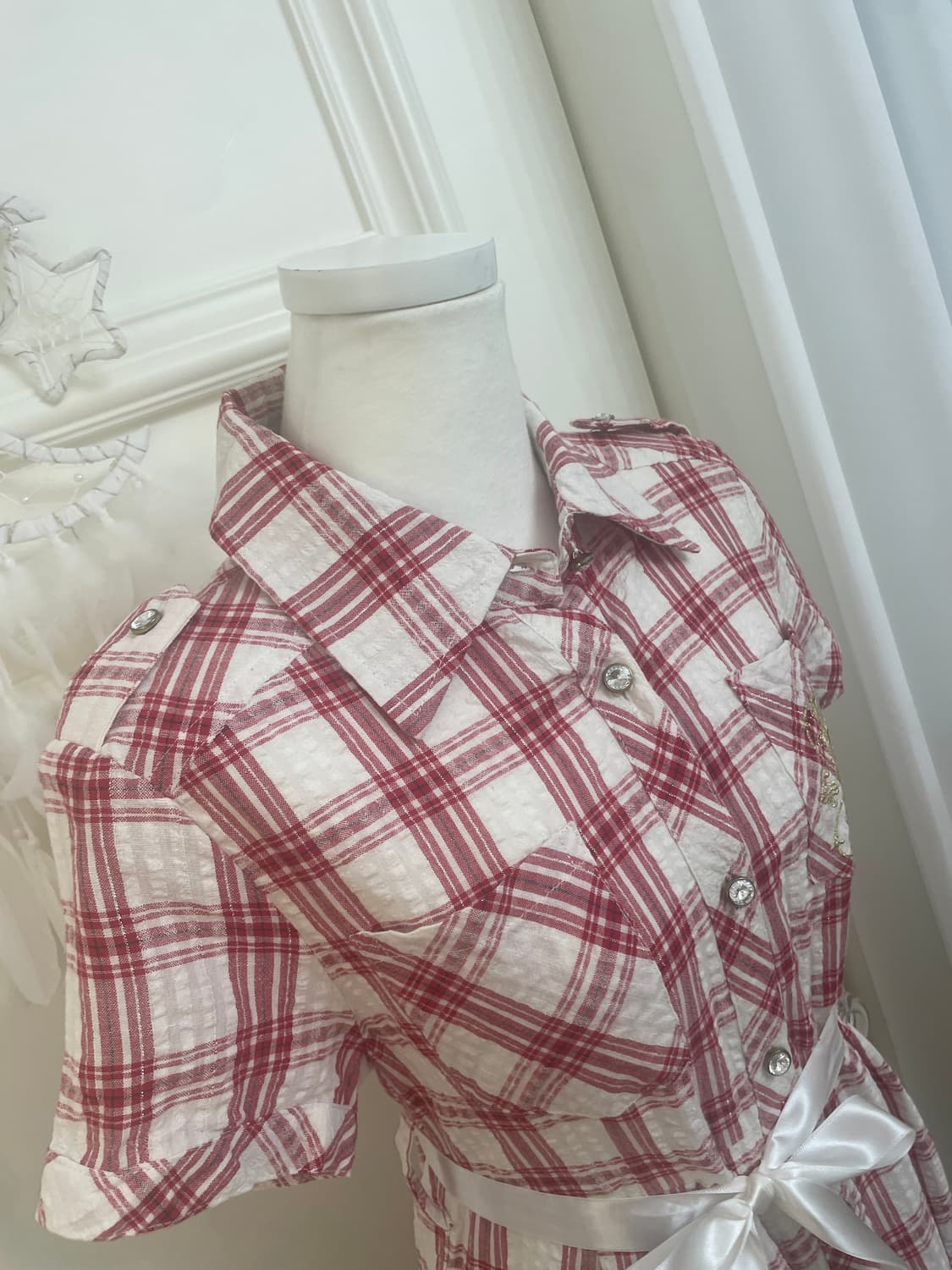 LIZ LISA doll cherry check glitter midi 상품이미지8