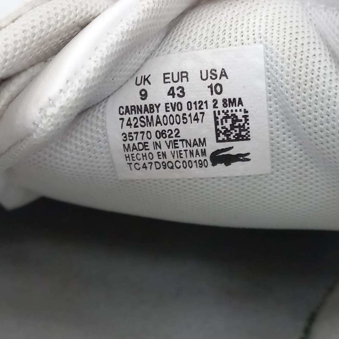 라코스테 카나비 EVO 흰색 스니커즈 (280) 상품이미지2