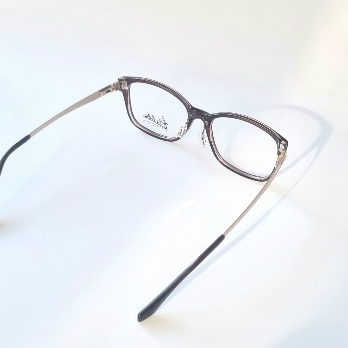 데드스탁 고급스러운 버건디/브라운 콤비 안경테 435 상품이미지7