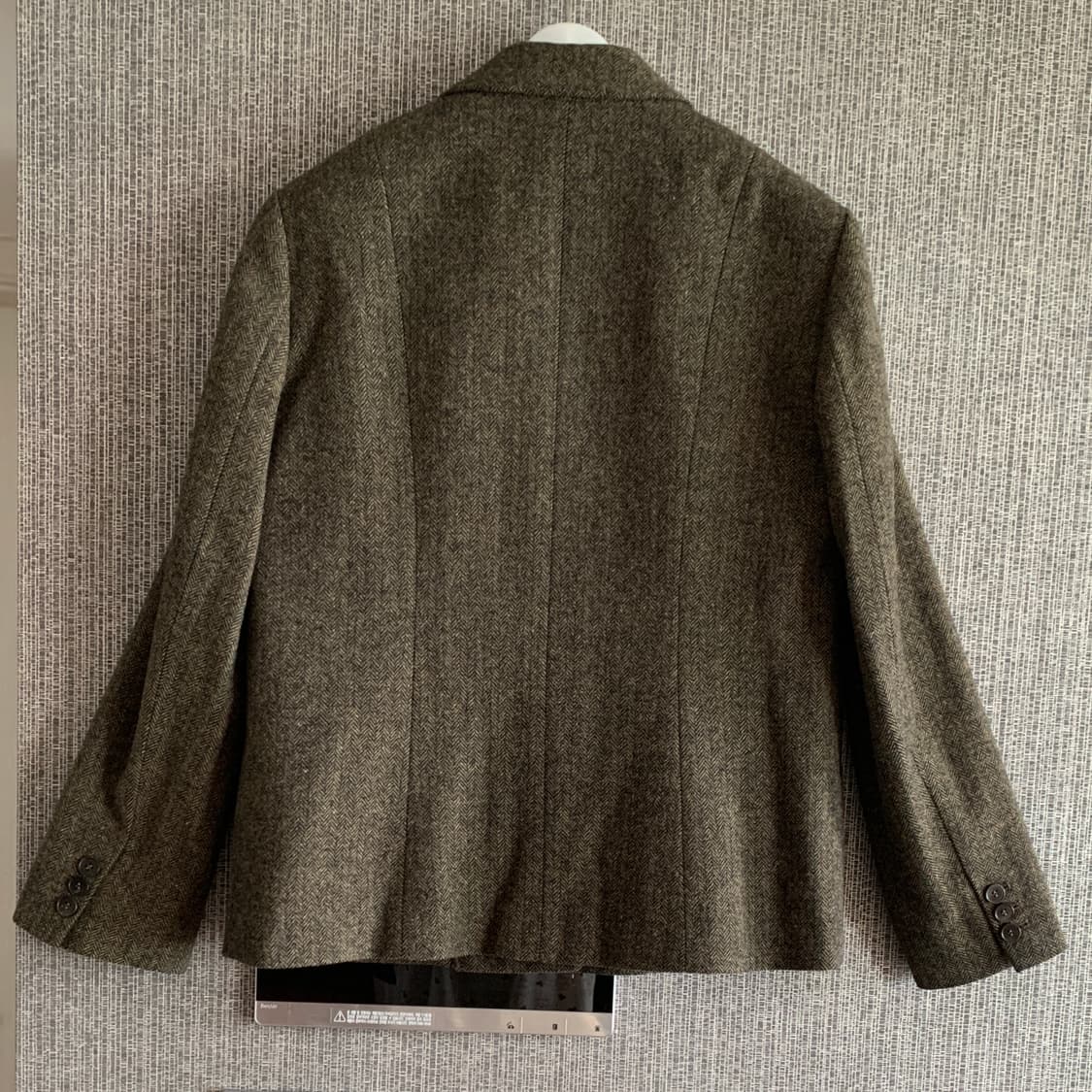 콜라보토리 클래식 브라운 헤링본 울 블렌디드 싱글 자켓 임수정 착용 상품이미지4