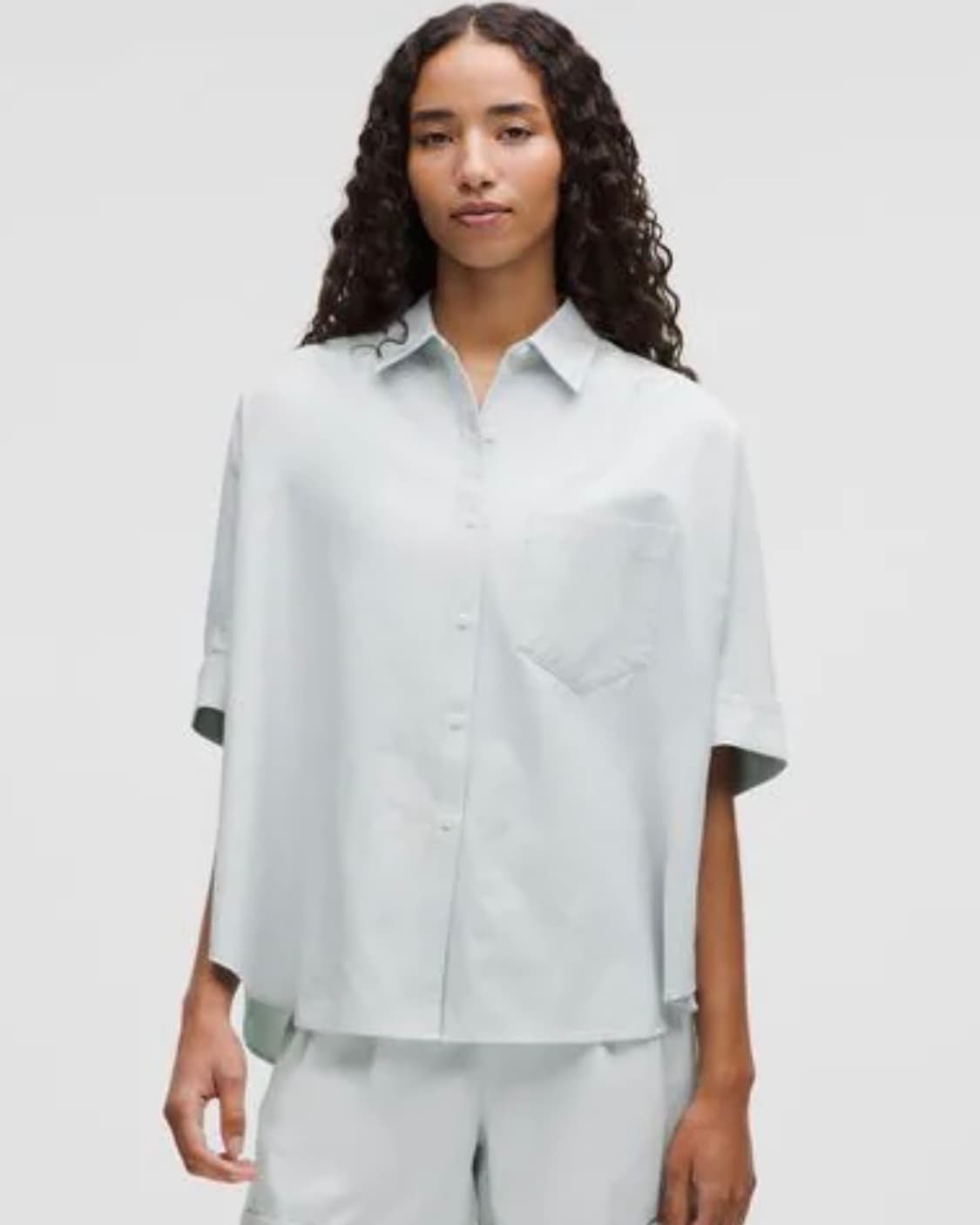 룰루레몬 린넨 셔츠 / 하늘색 상품이미지4