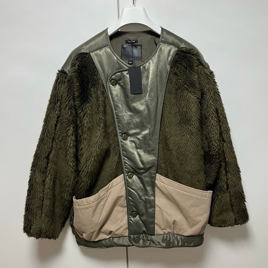 [L]알써틴 R13 Cocoon 퍼 자켓 상품이미지1