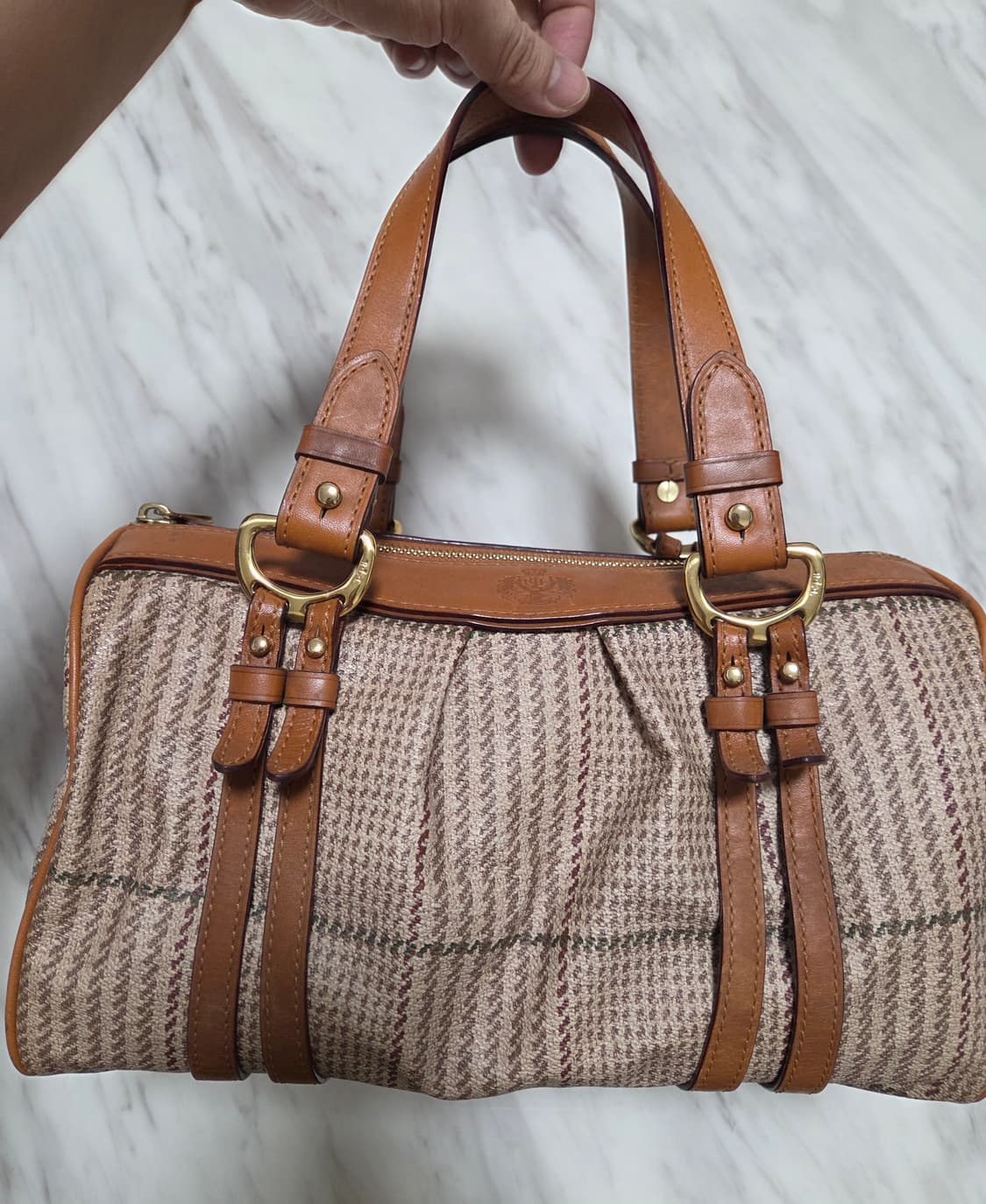 랄프로렌 가죽 캔버스 토트백 상품이미지2