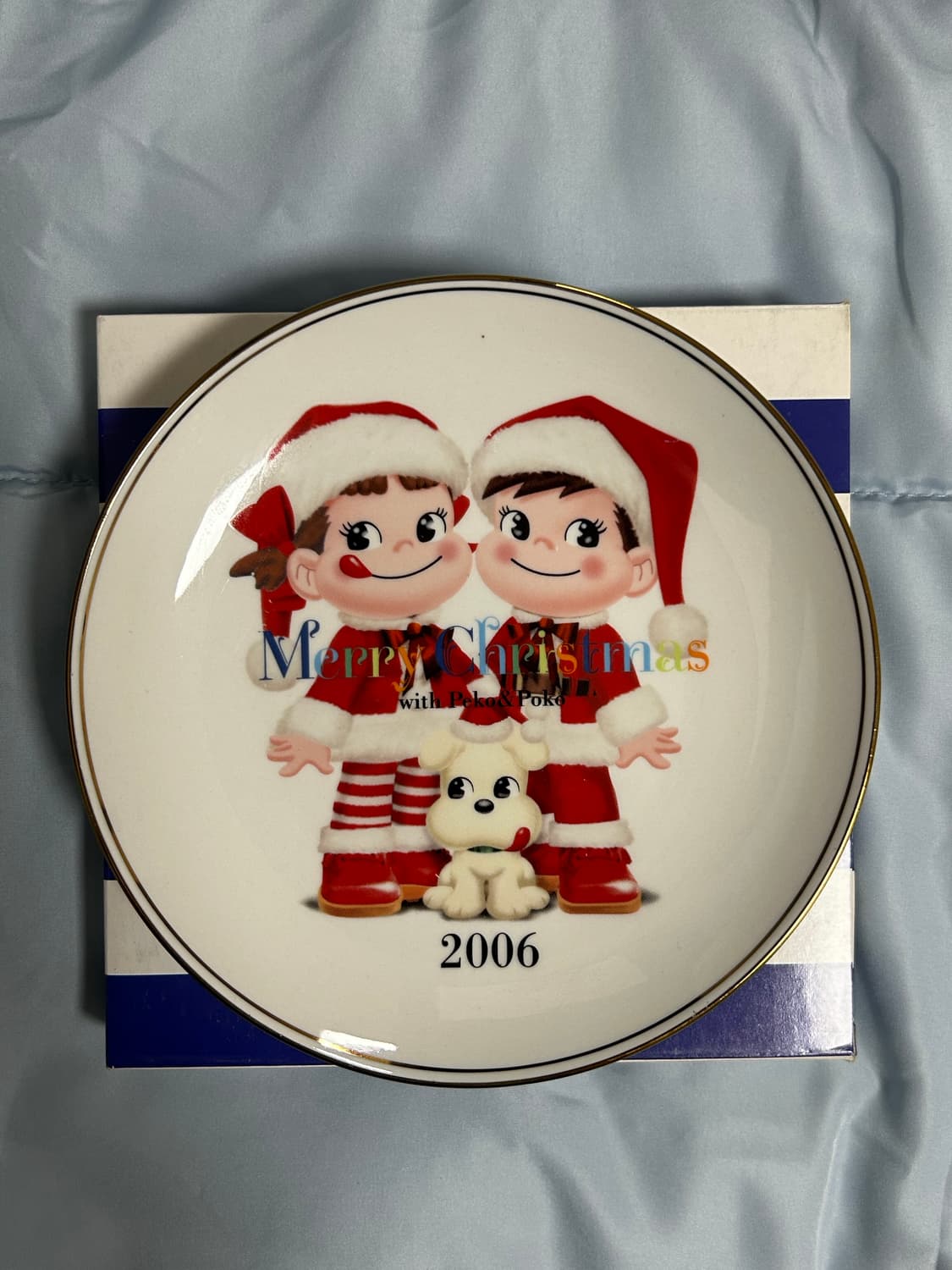 빈티지 크리스마스 접시 2006년 페코짱 상품이미지1