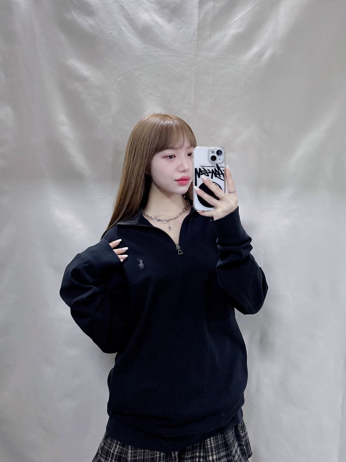 폴로 랄프로렌 QR 포니 반집업 니트  상품이미지1