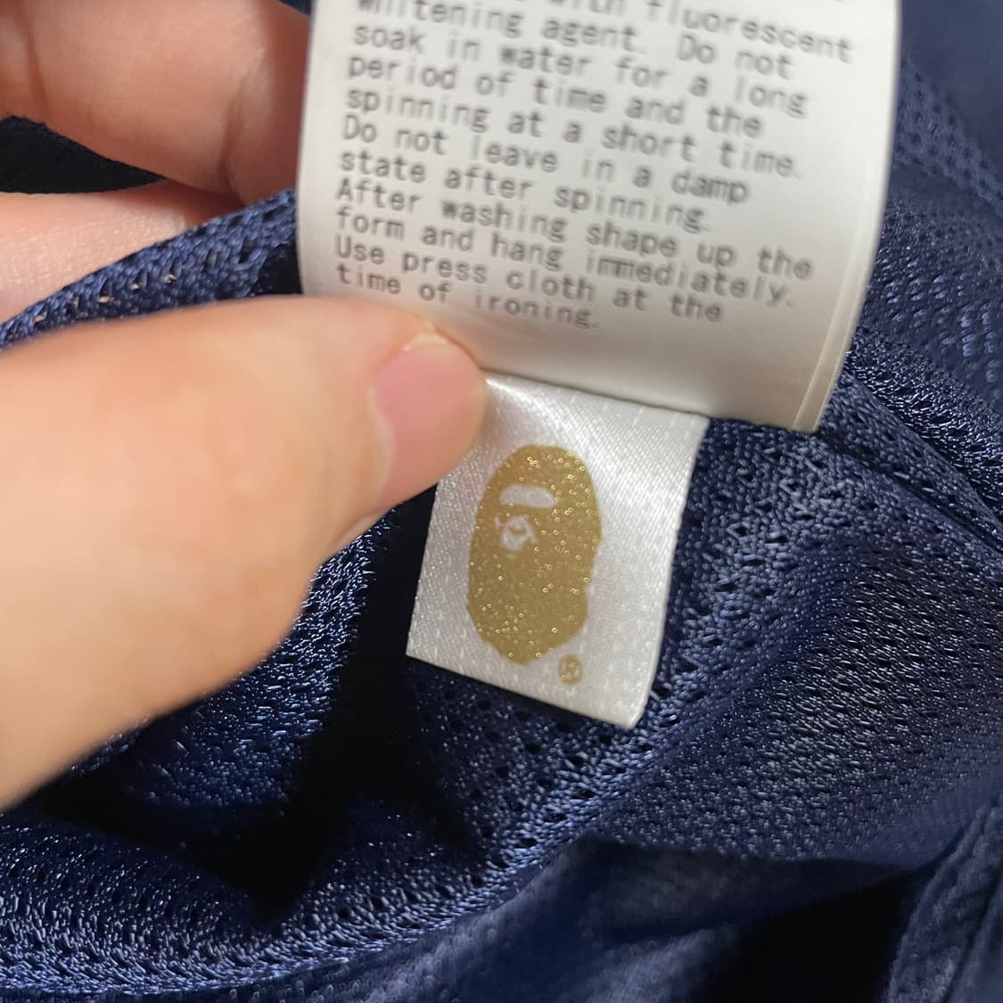 L) 베이프 로고 테이프 윈드브레이커 바람막이 자켓 블랙 상품이미지8